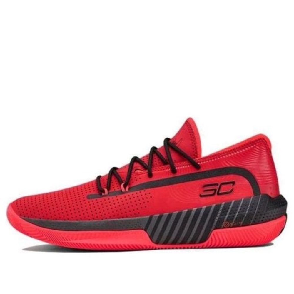 Under Armour Steph Curry 3Zer0 3 Red and Black Basketball Sneaker - New Size 13